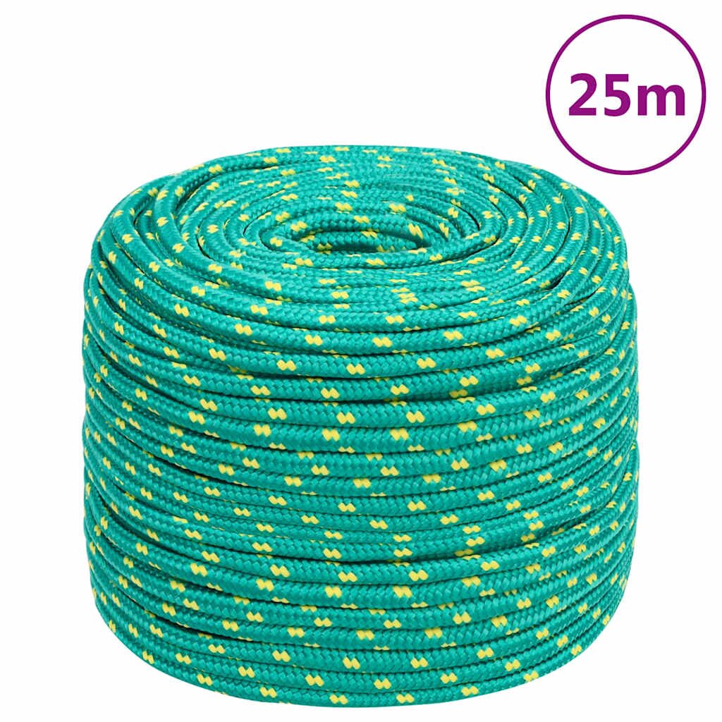 vidaXL Lodní lano zelené 6 mm 25 m polypropylen