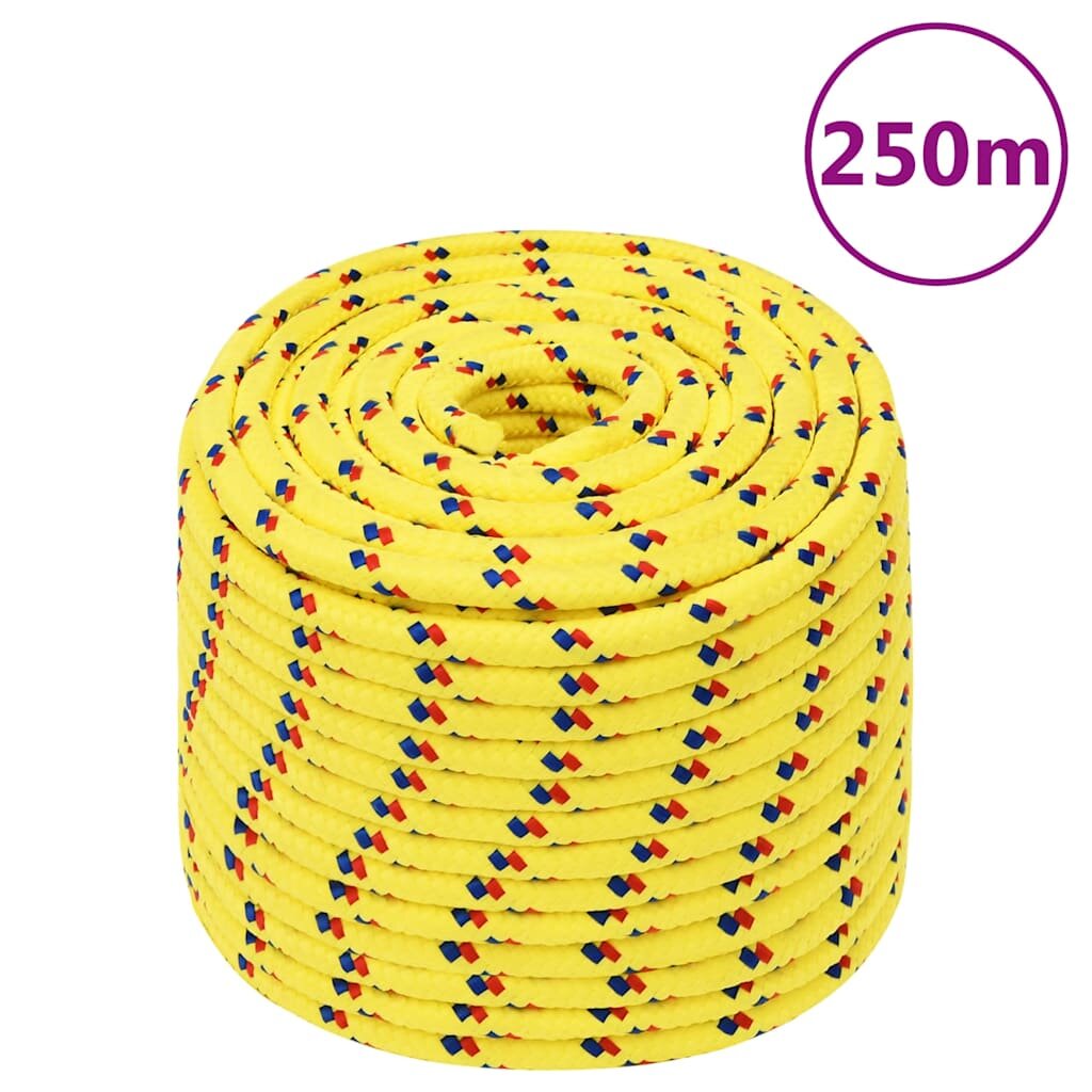 vidaXL Lodní lano žluté 12 mm 250 m polypropylen