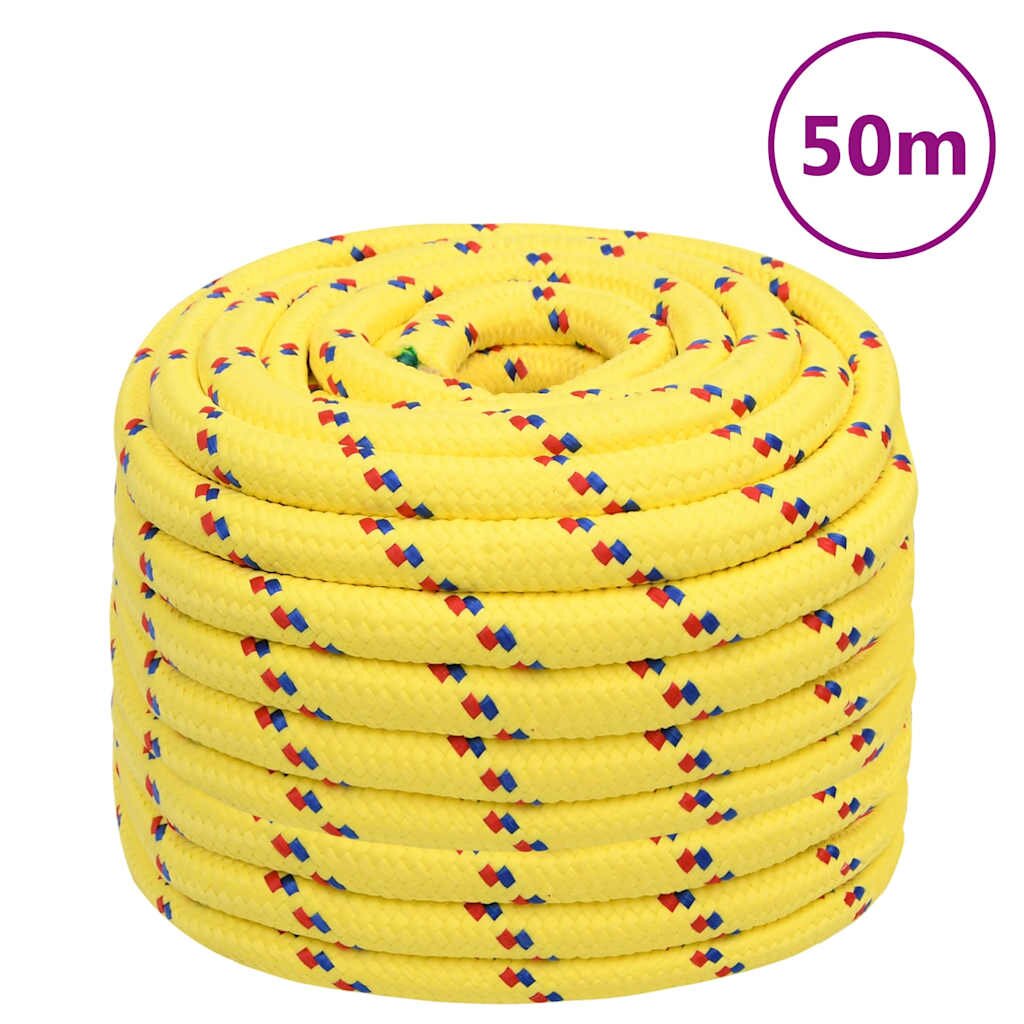 vidaXL Lodní lano žluté 20 mm 50 m polypropylen