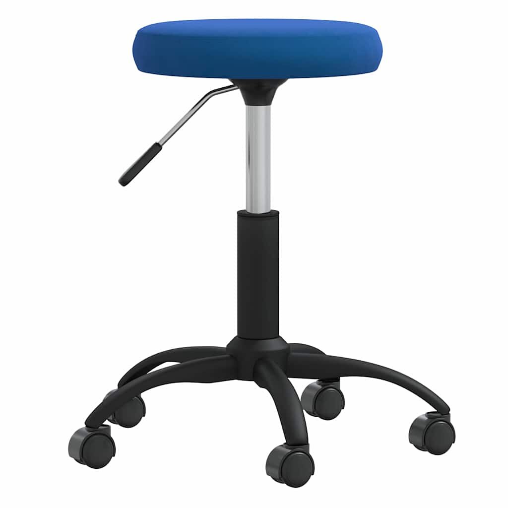 vidaXL Masážní stolička samet modrá