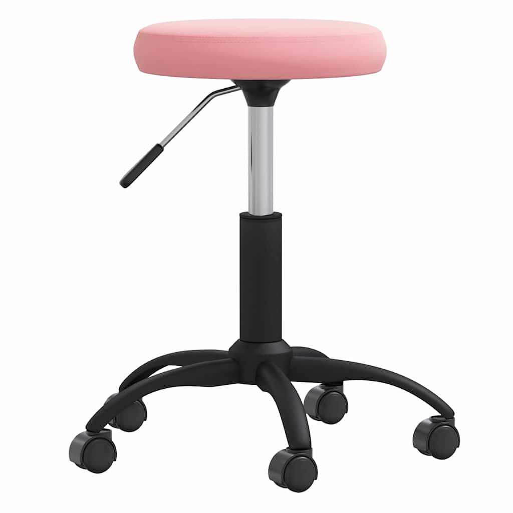 vidaXL Masážní stolička samet růžová