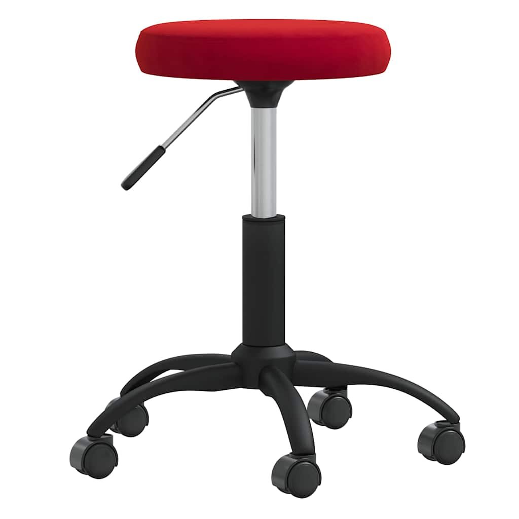 vidaXL Masážní stolička samet vínová