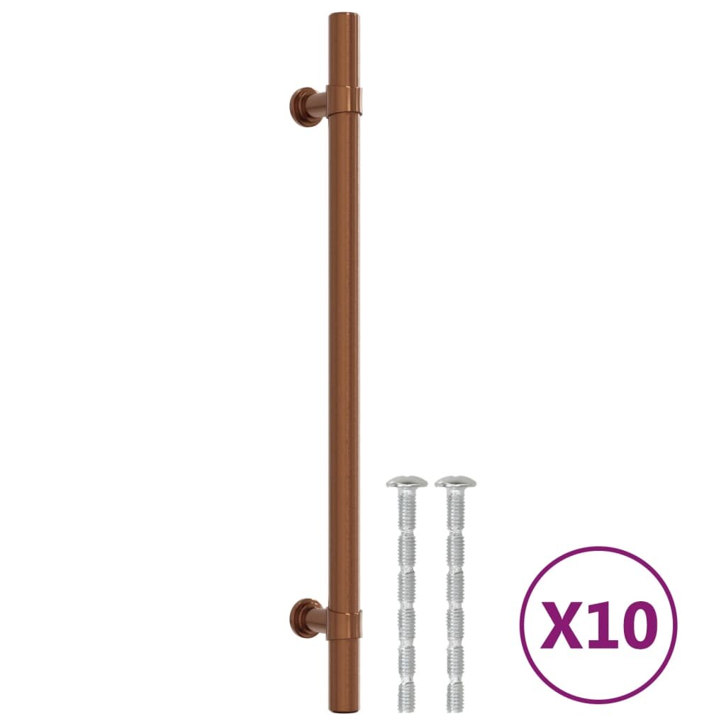 vidaXL Nábytkové úchytky 10 ks bronzové 192 mm nerezová ocel