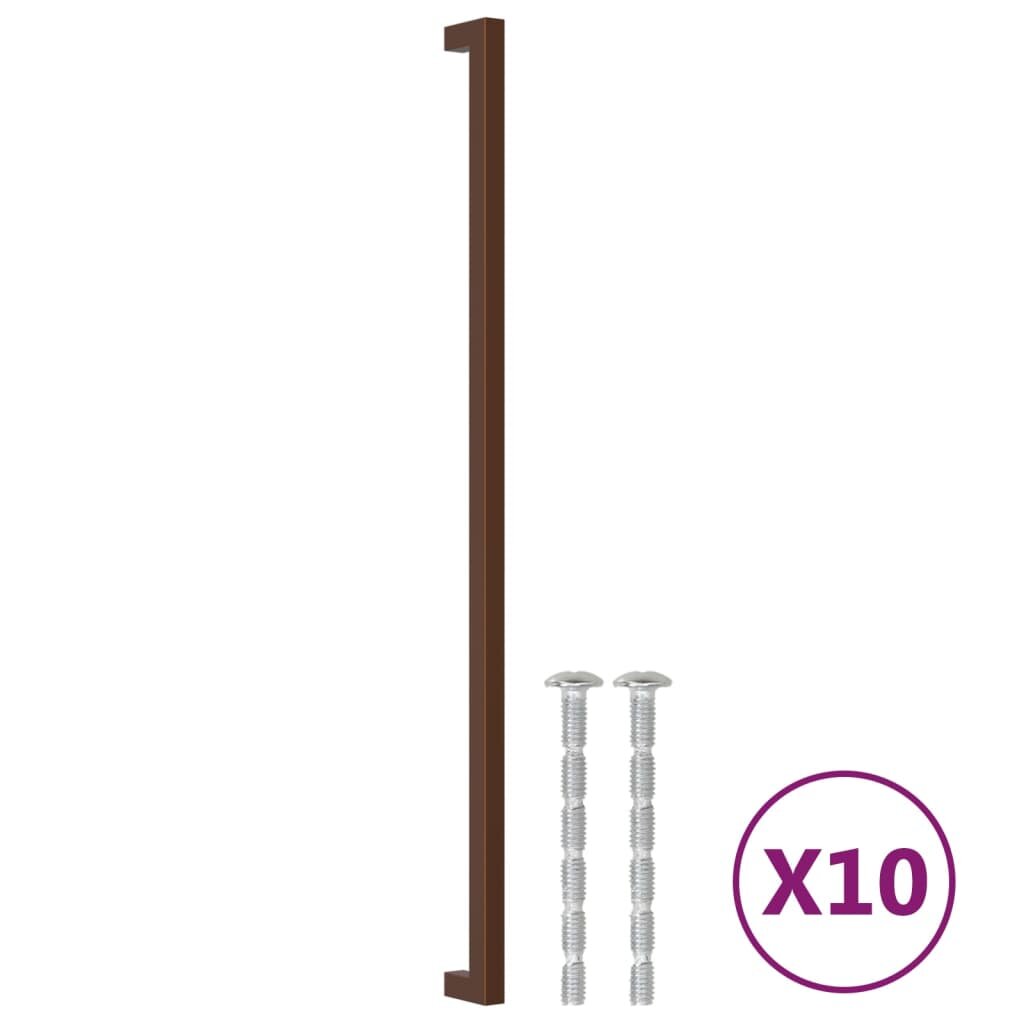 vidaXL Nábytkové úchytky 10 ks bronzové 480 mm nerezová ocel