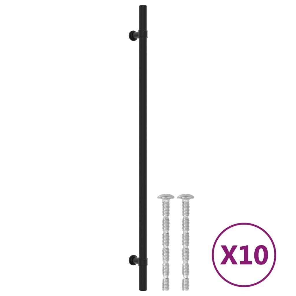 vidaXL Nábytkové úchytky 10 ks černé 320 mm nerezová ocel