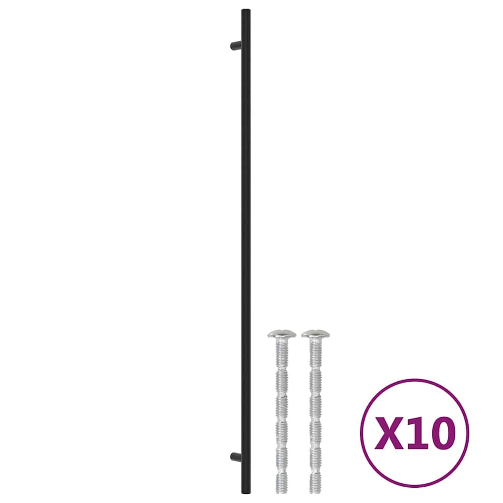 vidaXL Nábytkové úchytky 10 ks černé 480 mm nerezová ocel