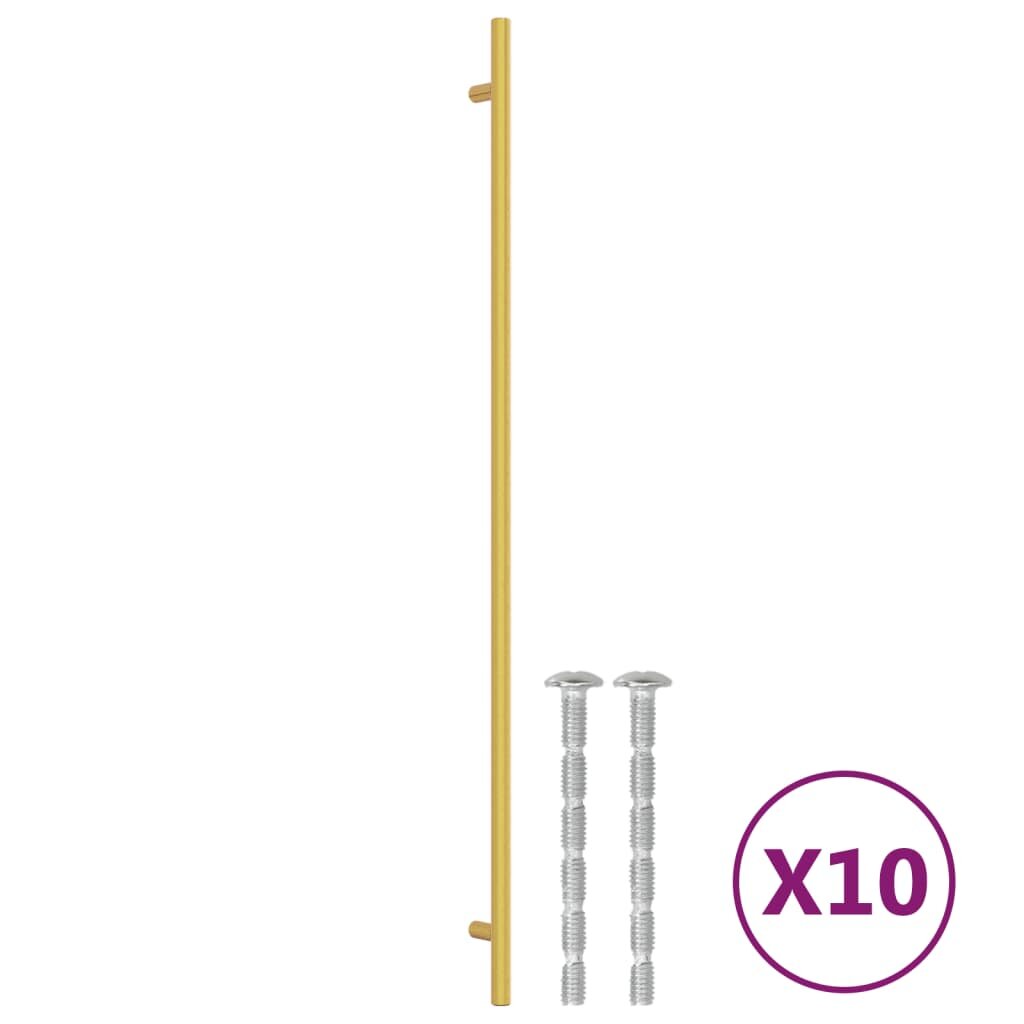 vidaXL Nábytkové úchytky 10 ks zlaté 480 mm nerezová ocel
