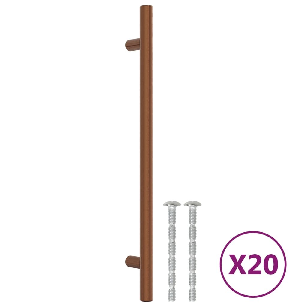 vidaXL Nábytkové úchytky 20 ks bronzové 192 mm nerezová ocel