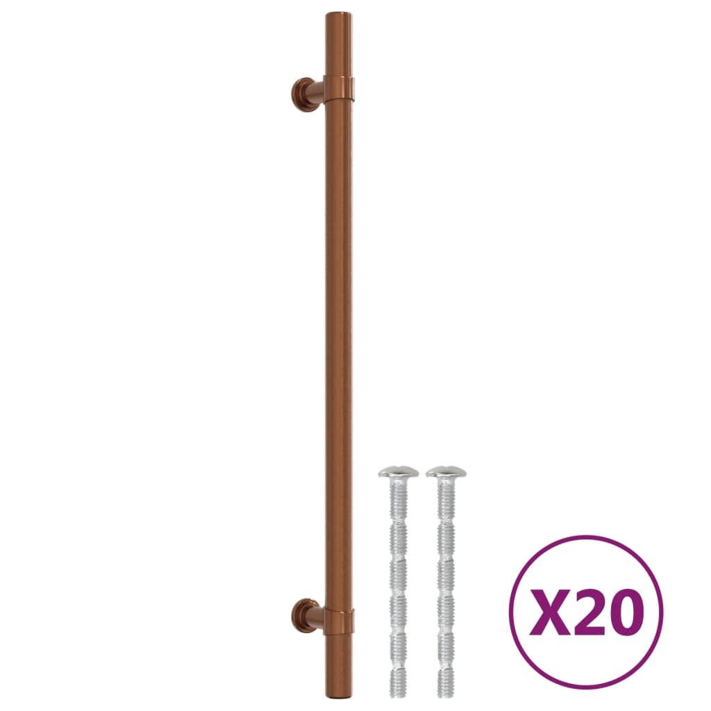 vidaXL Nábytkové úchytky 20 ks bronzové 224 mm nerezová ocel
