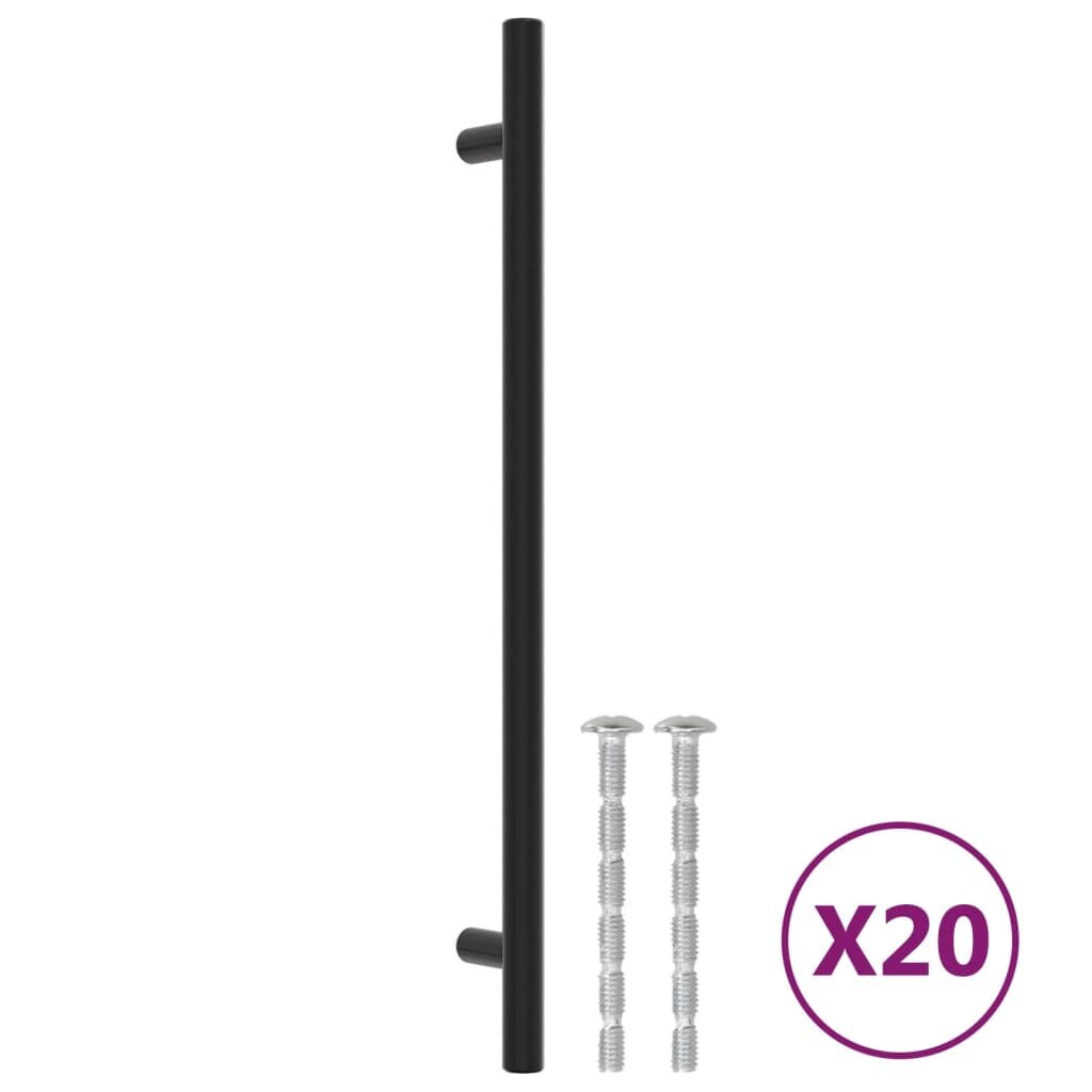 vidaXL Nábytkové úchytky 20 ks černé 224 mm nerezová ocel