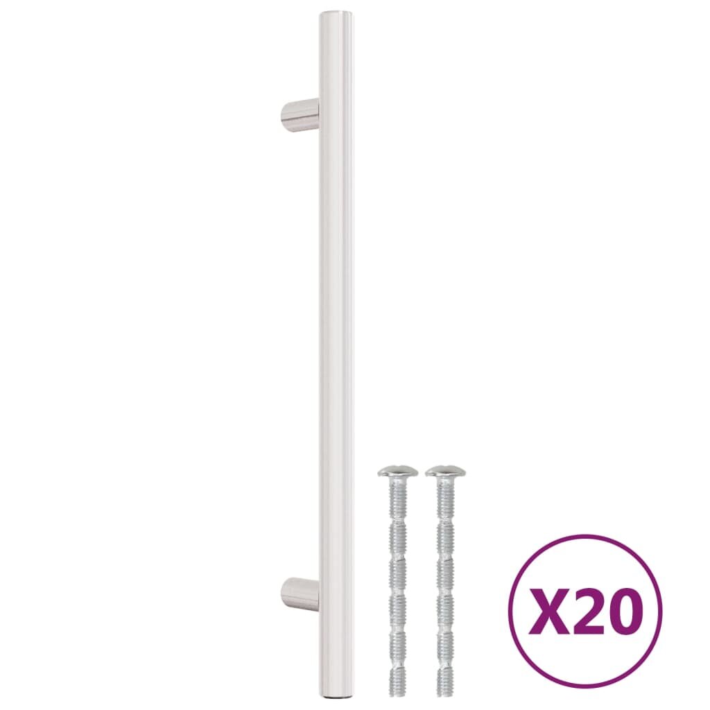 vidaXL Nábytkové úchytky 20 ks stříbrné 160 mm nerezová ocel