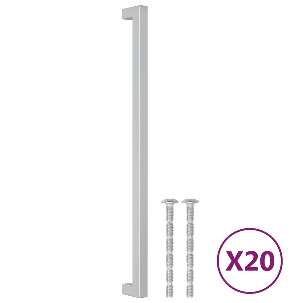 vidaXL Nábytkové úchytky 20 ks stříbrné 320 mm nerezová ocel