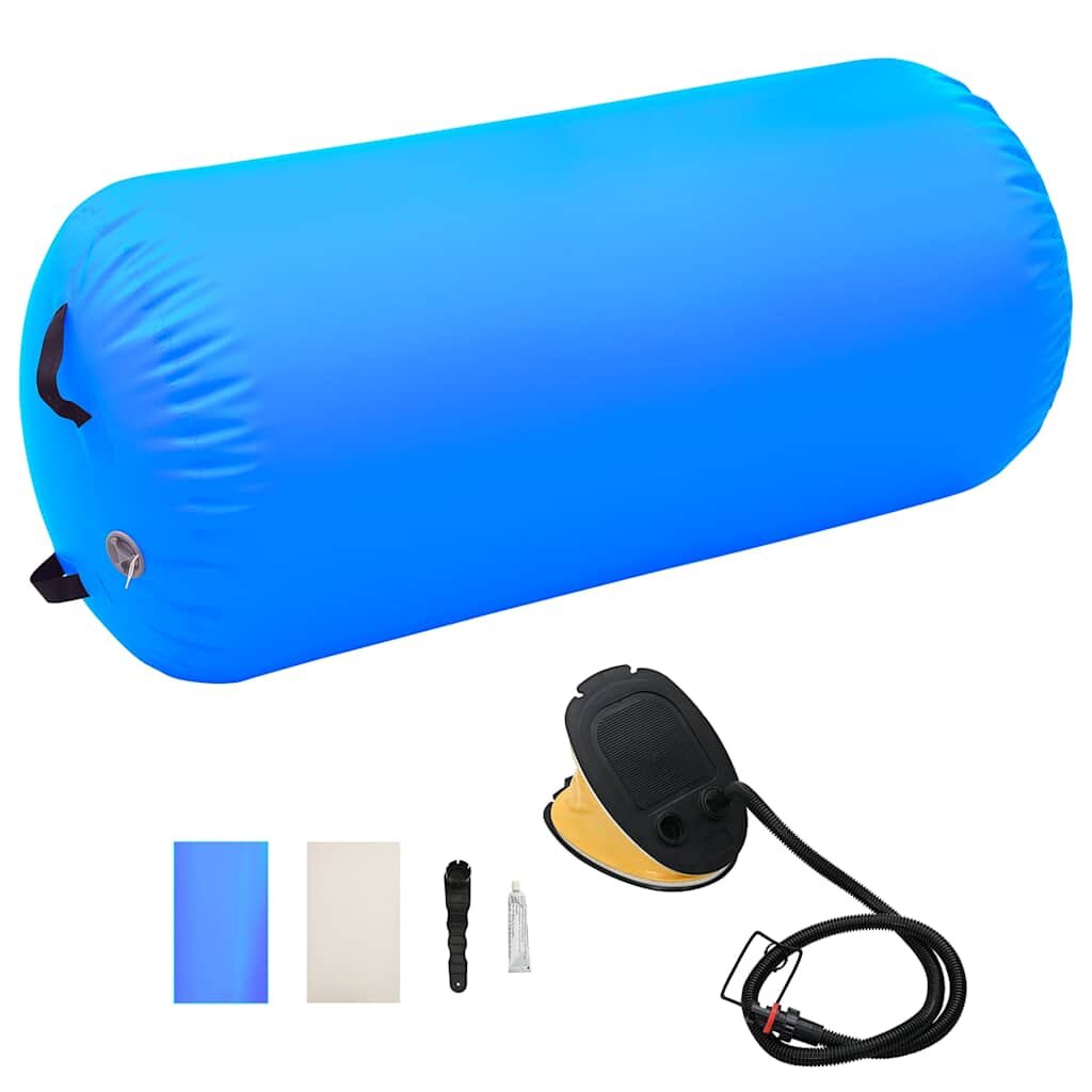 vidaXL Nafukovací cvičební válec s pumpou 120 x 90 cm PVC modrý