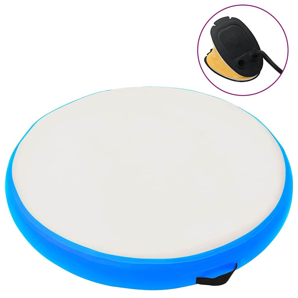 vidaXL Nafukovací žíněnka s pumpou 100 x 100 x 10 cm PVC modrá