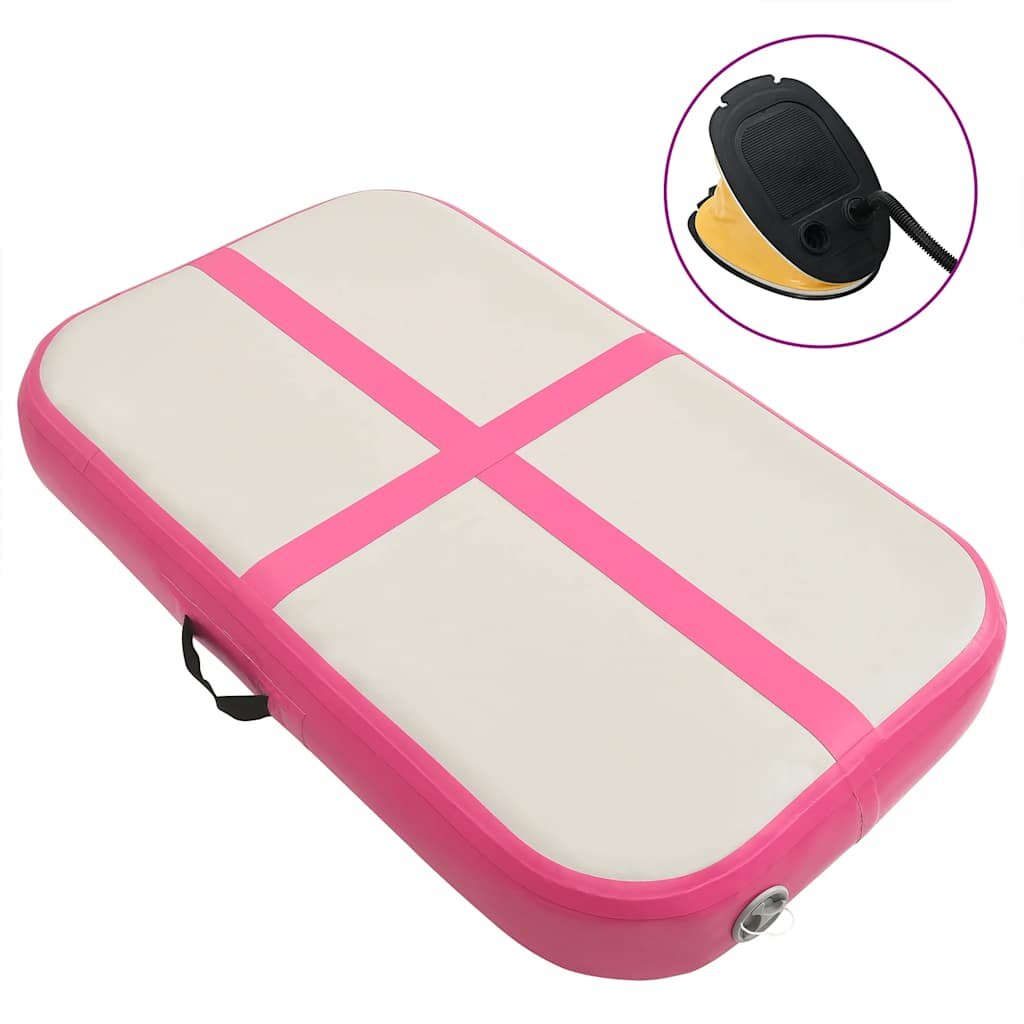 vidaXL Nafukovací žíněnka s pumpou 60 x 100 x 15 cm PVC růžová