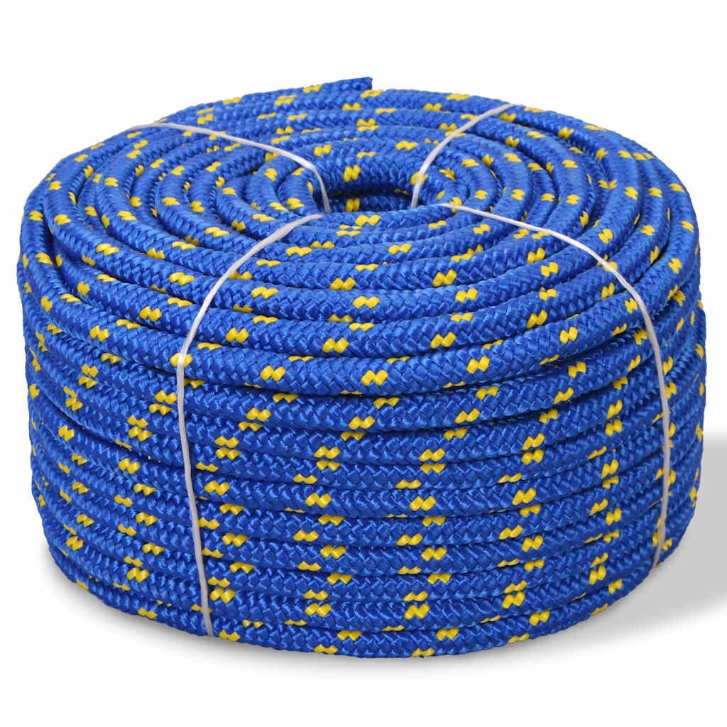 vidaXL Námořní lodní lano polypropylen 10 mm 50 m modrá