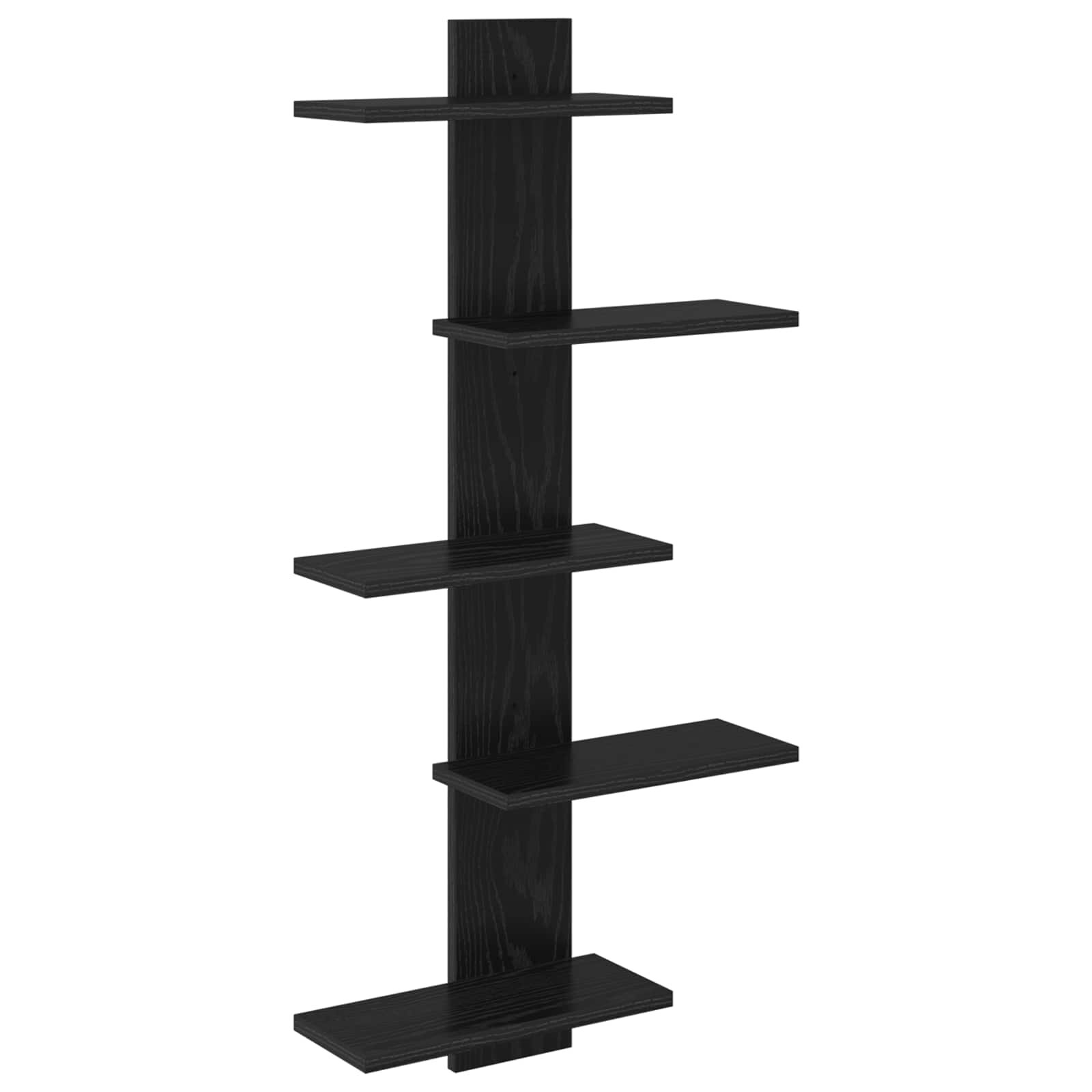 vidaXL Nástěnná floating polička Černý dub 485 x 15 x 101 cm