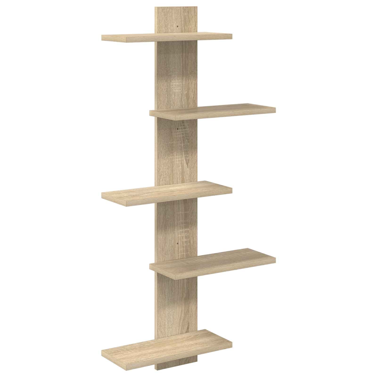 vidaXL Nástěnná floating polička Dub sonoma 485 x 15 x 101 cm