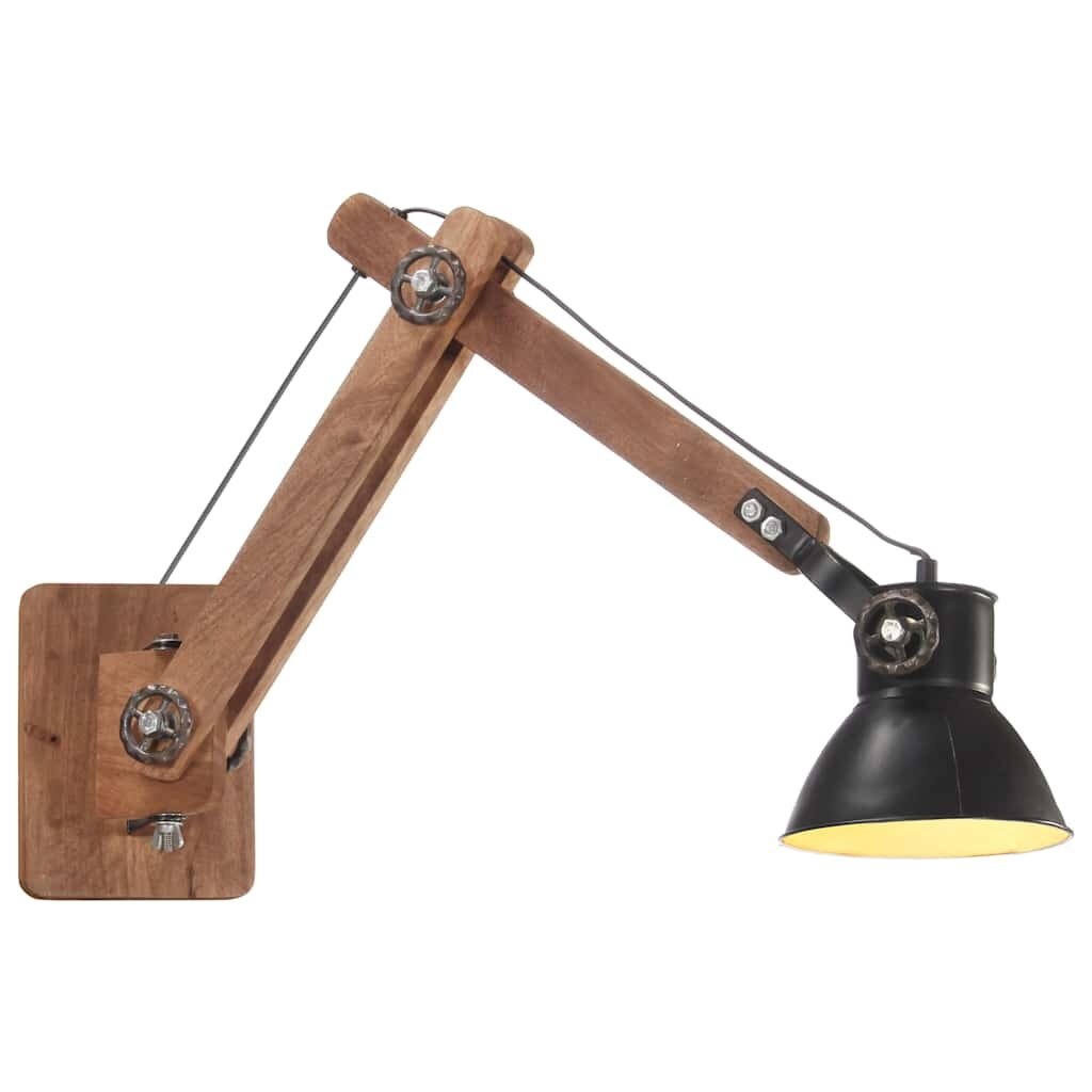 vidaXL Nástěnná lampa industriální styl černá kulatá E27