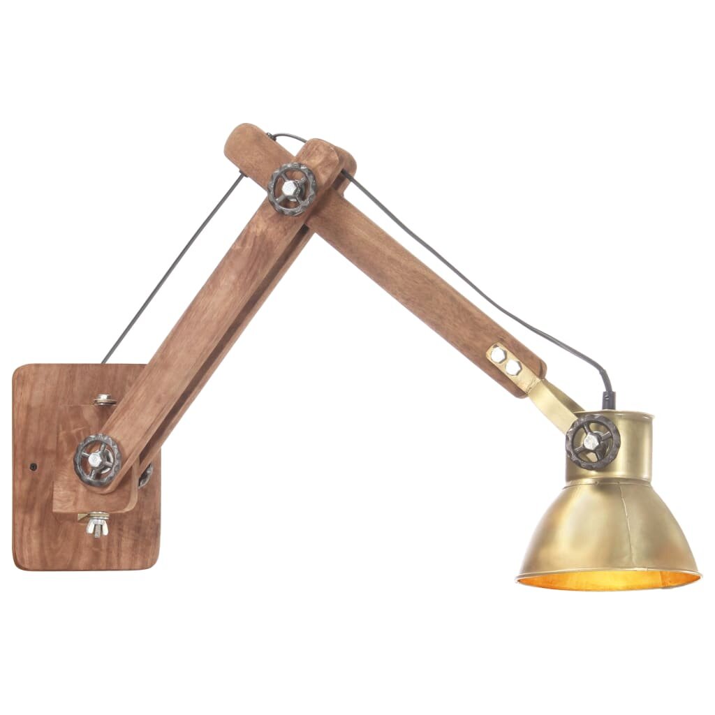vidaXL Nástěnná lampa industriální styl mosazná kulatá E27