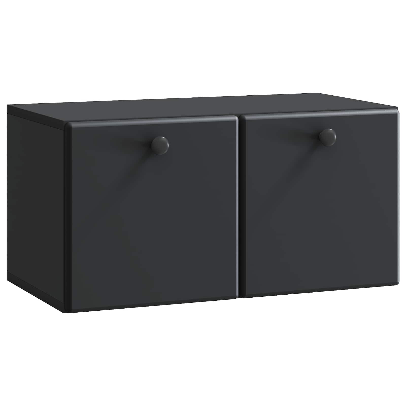 vidaXL Nástěnná TV skříň 595 x 31 x 30 cm Černá Kompozitní dřevo