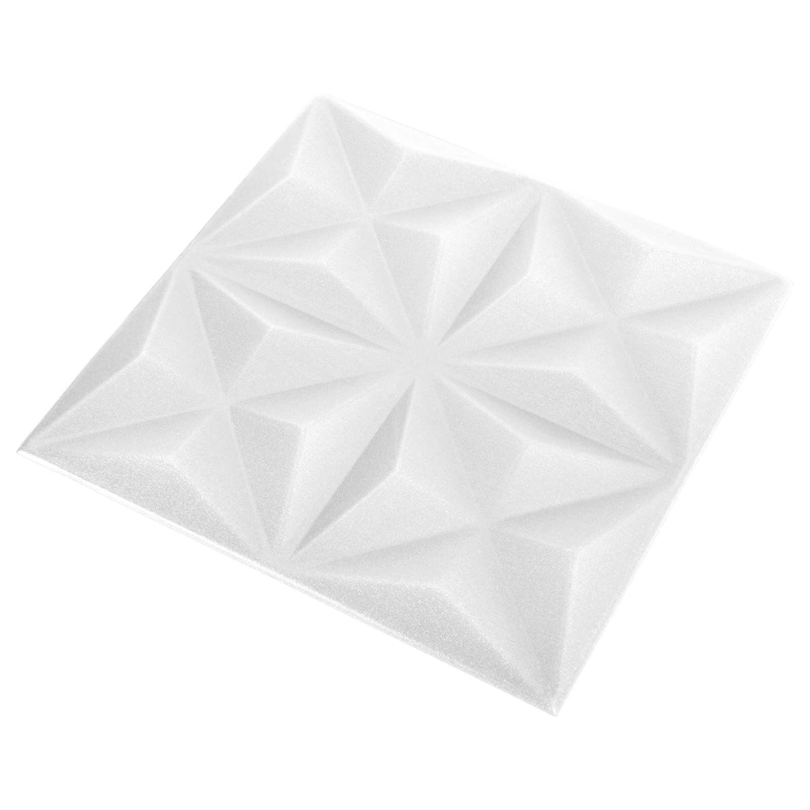 vidaXL Nástěnné panely 24 ks 50 x 50 cm Origami bílá XPS pěna