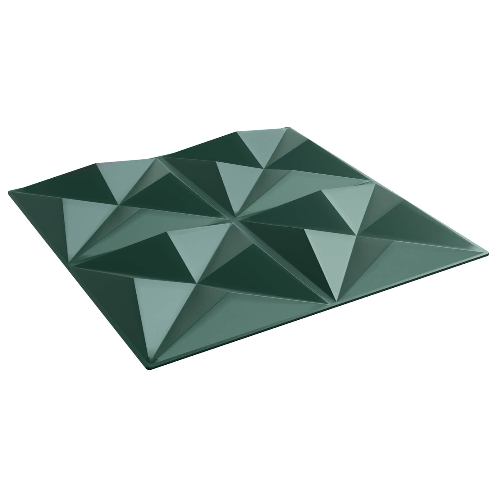 vidaXL Nástěnné panely 24 ks 50 x 50 cm Origami zelená XPS pěna