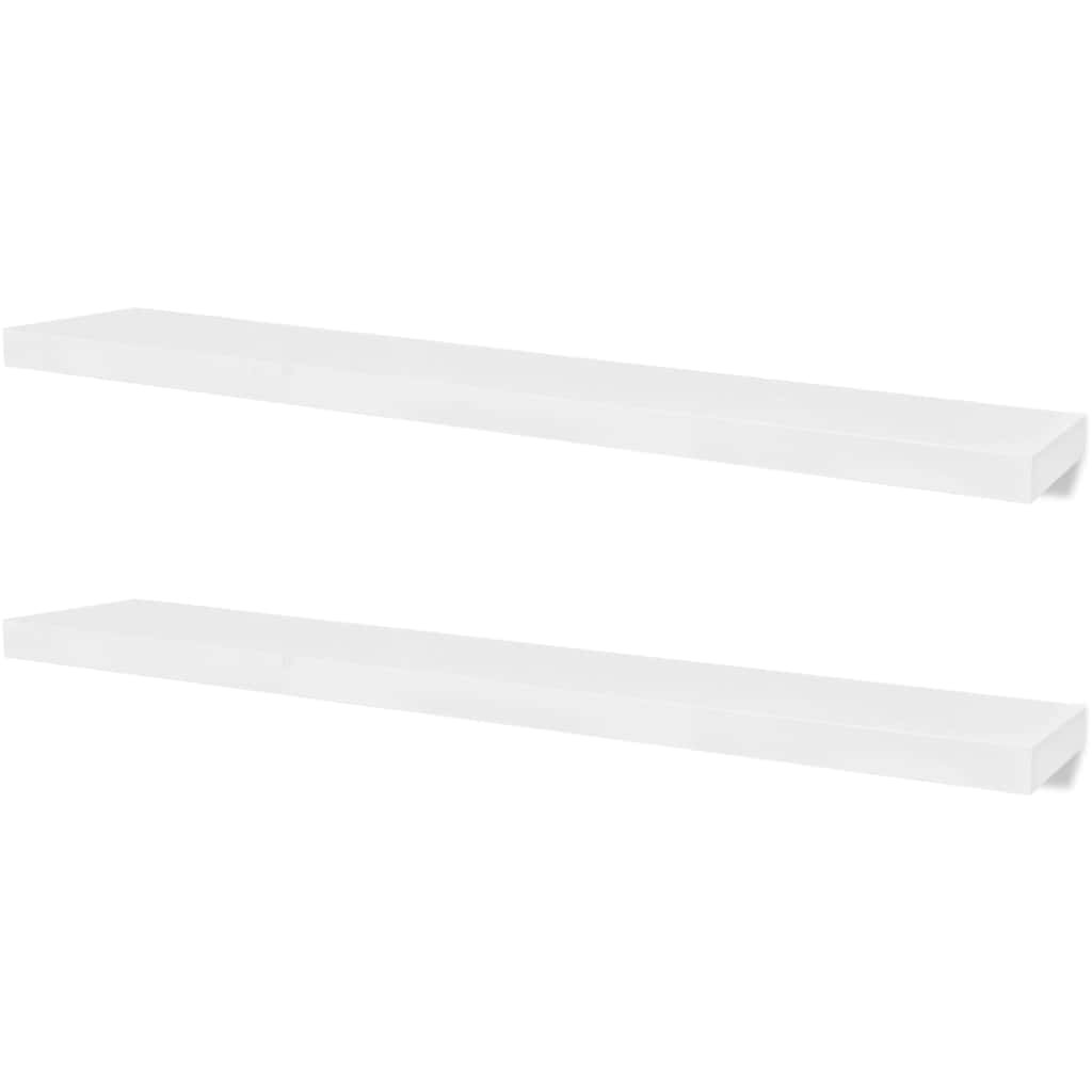 vidaXL Nástěnné police 4 ks bílé 120 cm