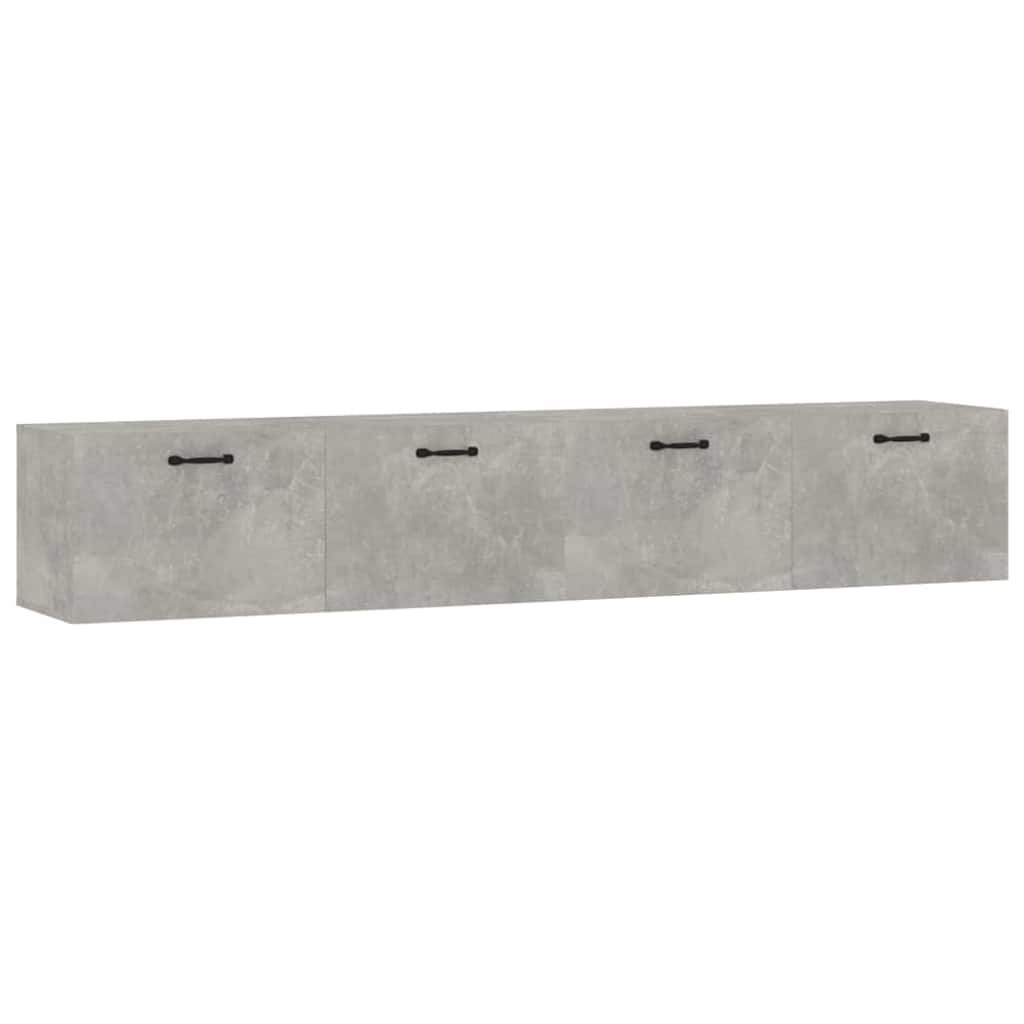 vidaXL Nástěnné skříňky 2 ks betonově šedé 100x365x35 cm kompozit