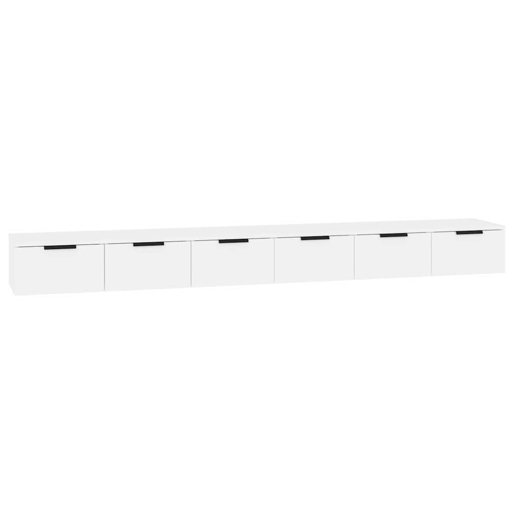 vidaXL Nástěnné skříňky 2 ks bílé 102 x 30 x 20 cm kompozitní dřevo
