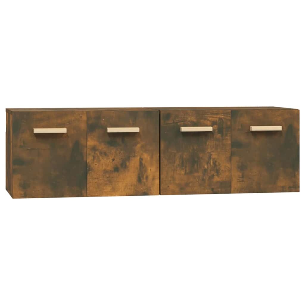 vidaXL Nástěnné skříňky 2 ks kouřový dub 60 x 365 x 35 cm kompozit