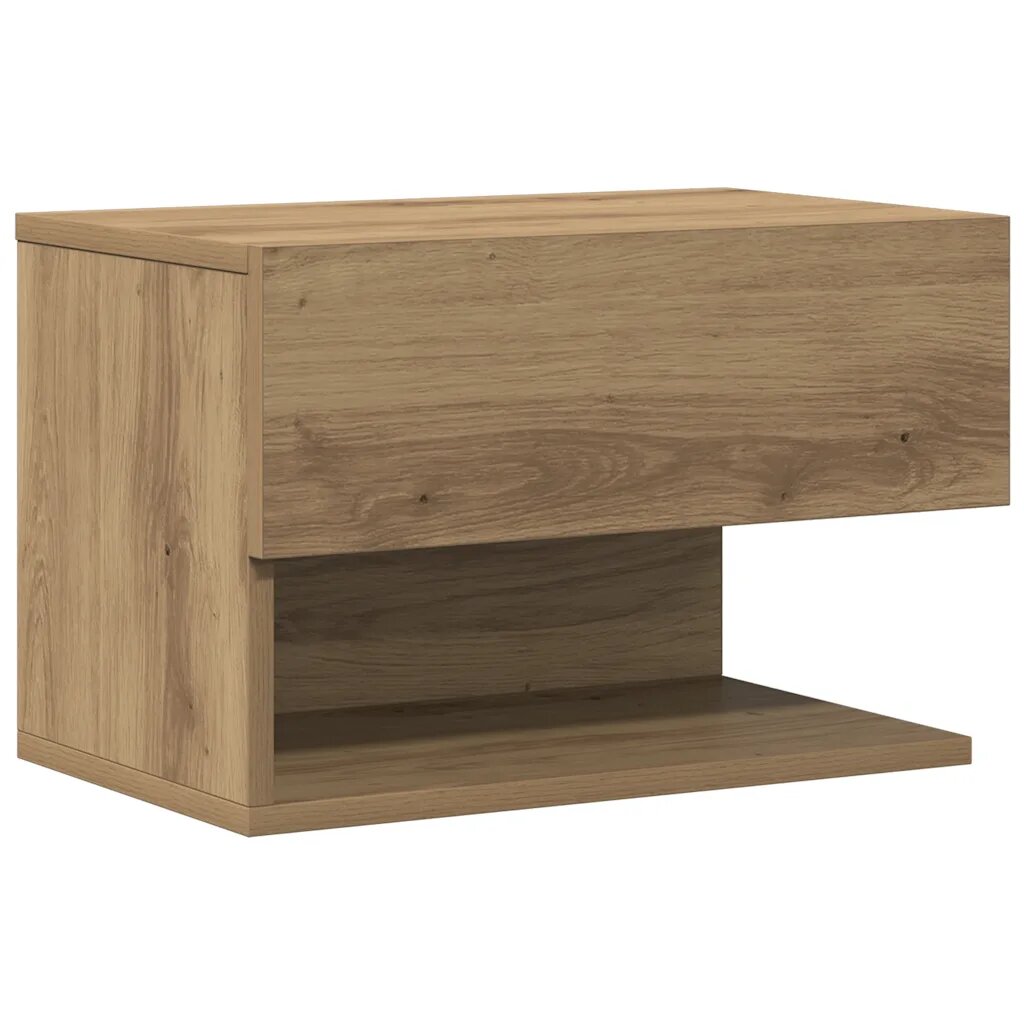 vidaXL Nástěnný noční stolek dub artisan