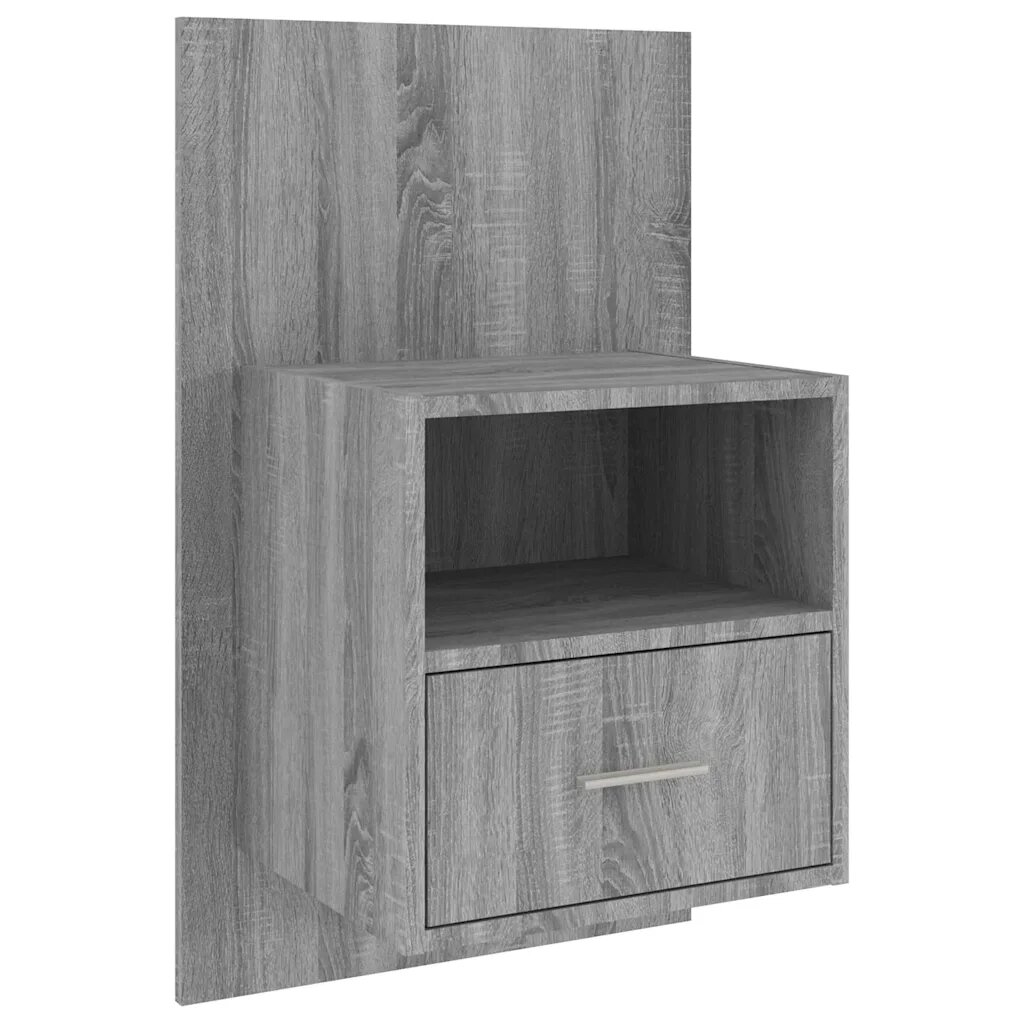 vidaXL Nástěnný noční stolek šedý sonoma