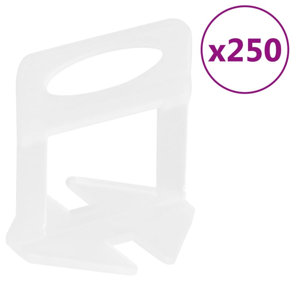 vidaXL Nivelační spony na obklady 250 ks 3 mm