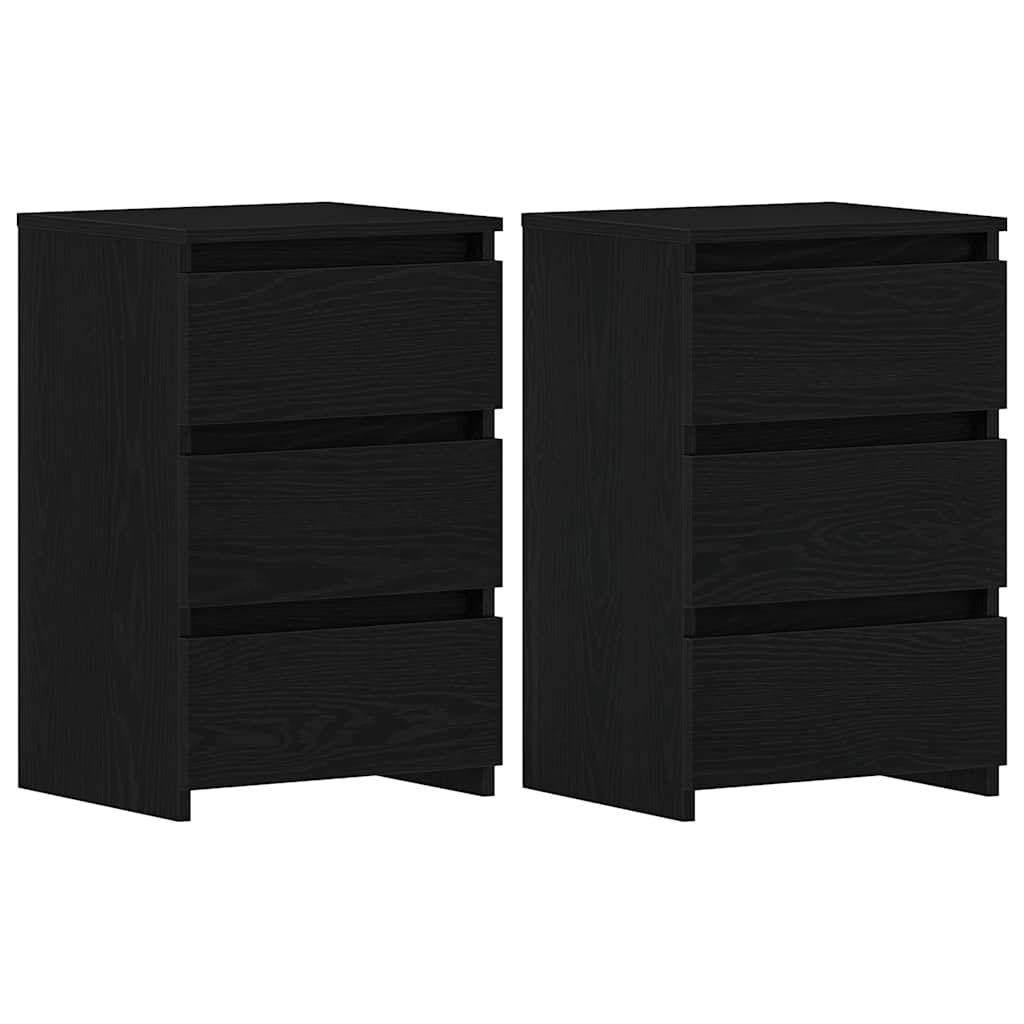 vidaXL Noční skříňka 2 ks Černý dub 40 x 35 x 625 cm Kompozitní dřevo