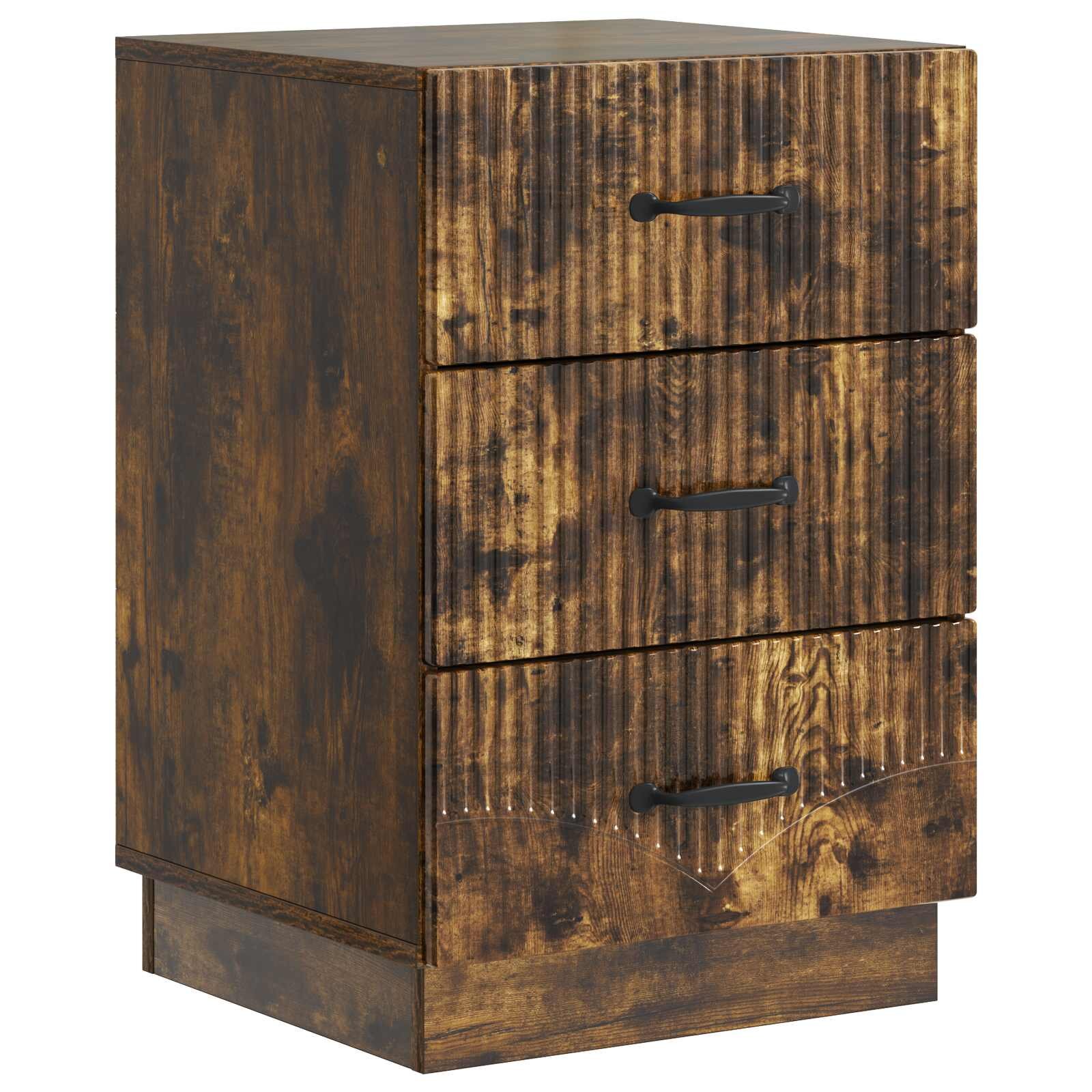 vidaXL Noční skříňka Kouřový dub 43 x 41 x 635 cm Kompozitní dřevo