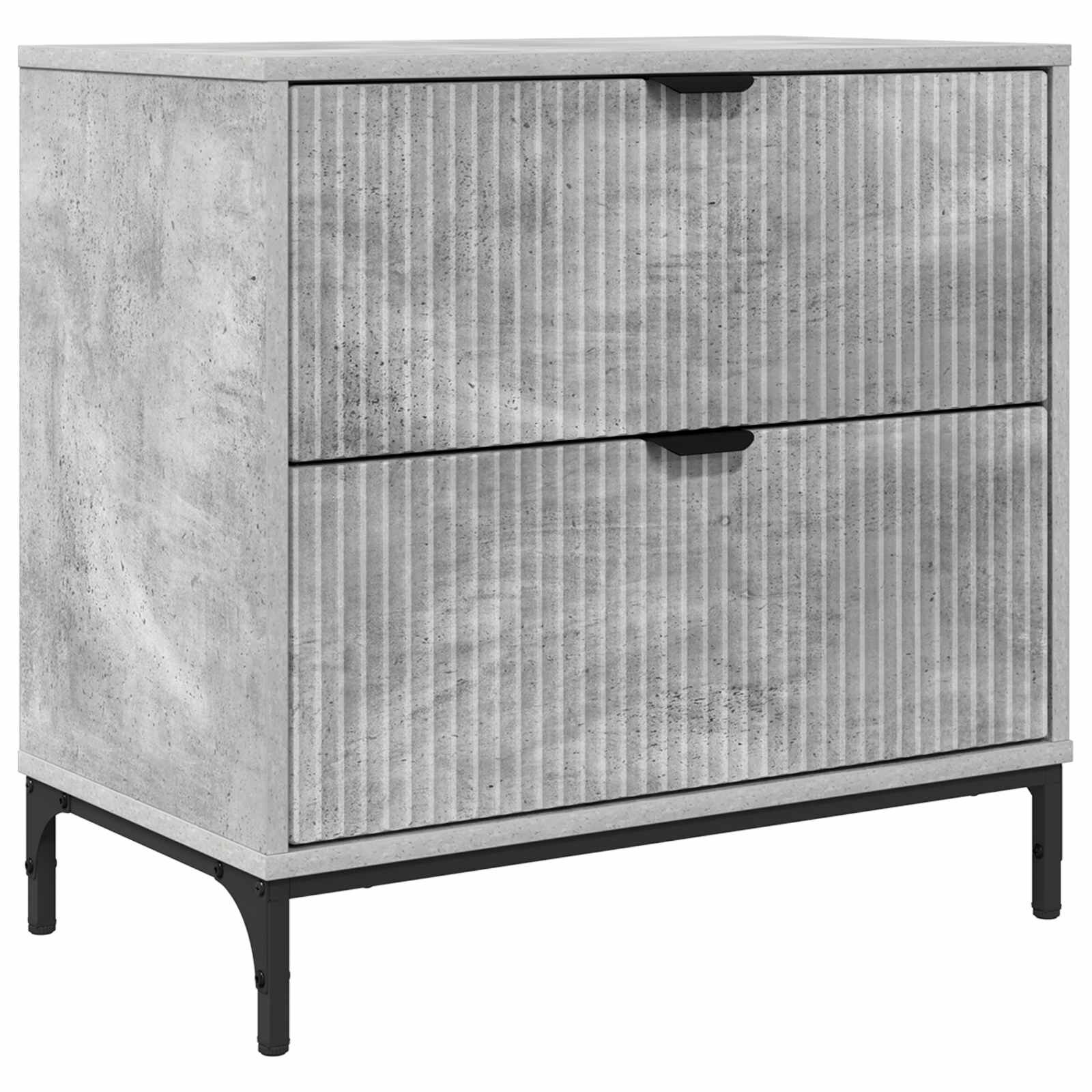 vidaXL Noční stolek Betonová šedá 635 x 36 x 61 cm Kompozitní dřevo