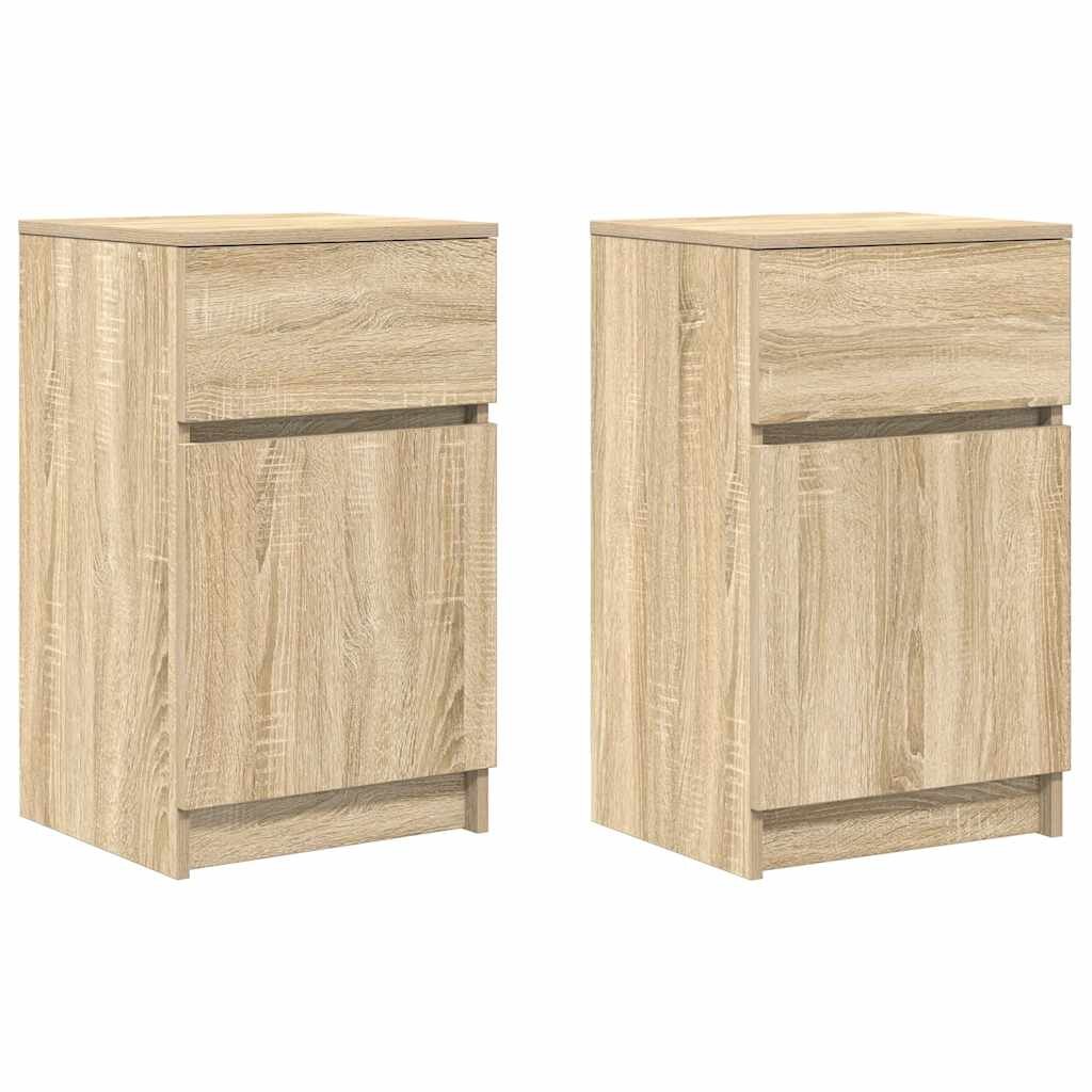 vidaXL Noční stolky 2 ks dub sonoma 39x35x65 cm kompozitní dřevo