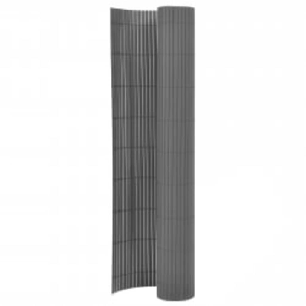 vidaXL Oboustranný zahradní plot 110 x 300 cm šedý