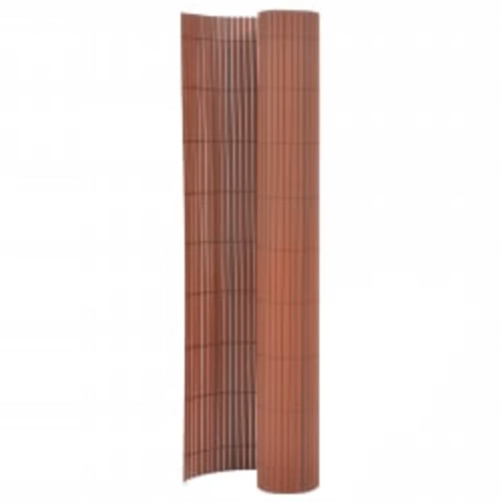 vidaXL Oboustranný zahradní plot 110 x 500 cm hnědý