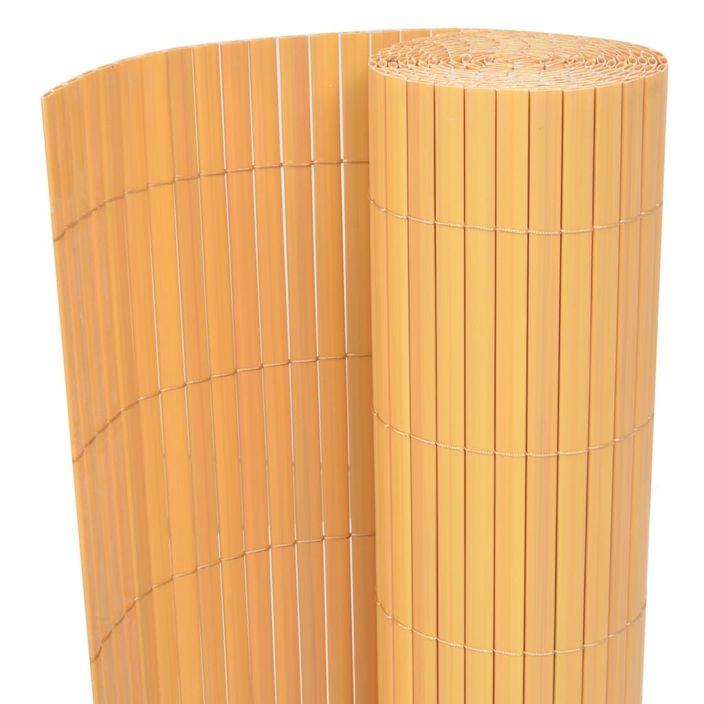 vidaXL Oboustranný zahradní plot PVC 90 x 500 cm žlutý