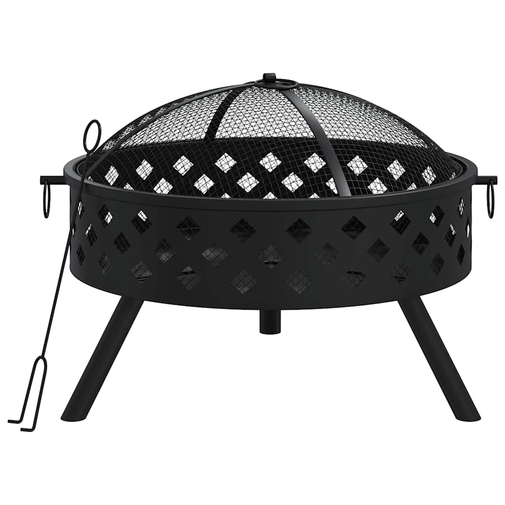vidaXL Ohniště s pohrabáčem 58 cm XXL ocel