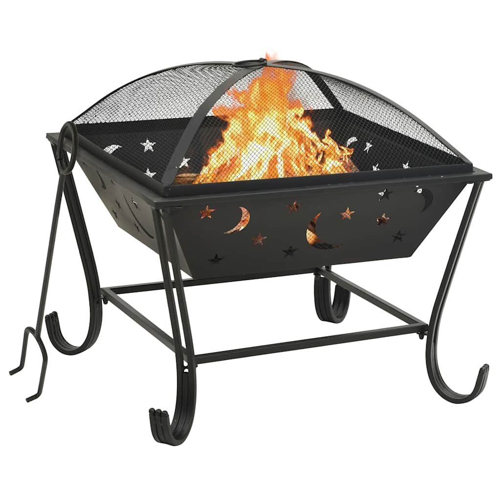 vidaXL Ohniště s pohrabáčem 62 cm XXL ocel