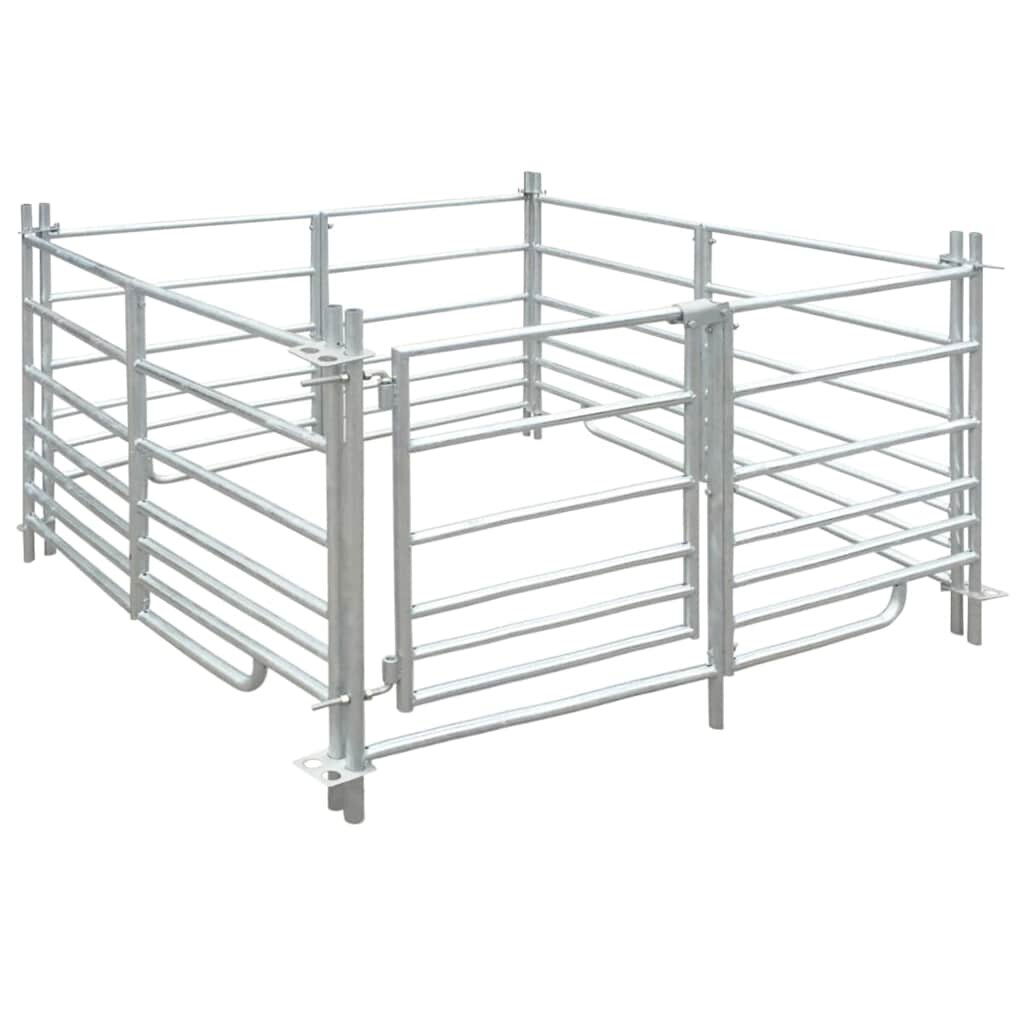 vidaXL Ohrada pro ovce 137 x 137 x 92 cm 4 panely z pozinkované oceli