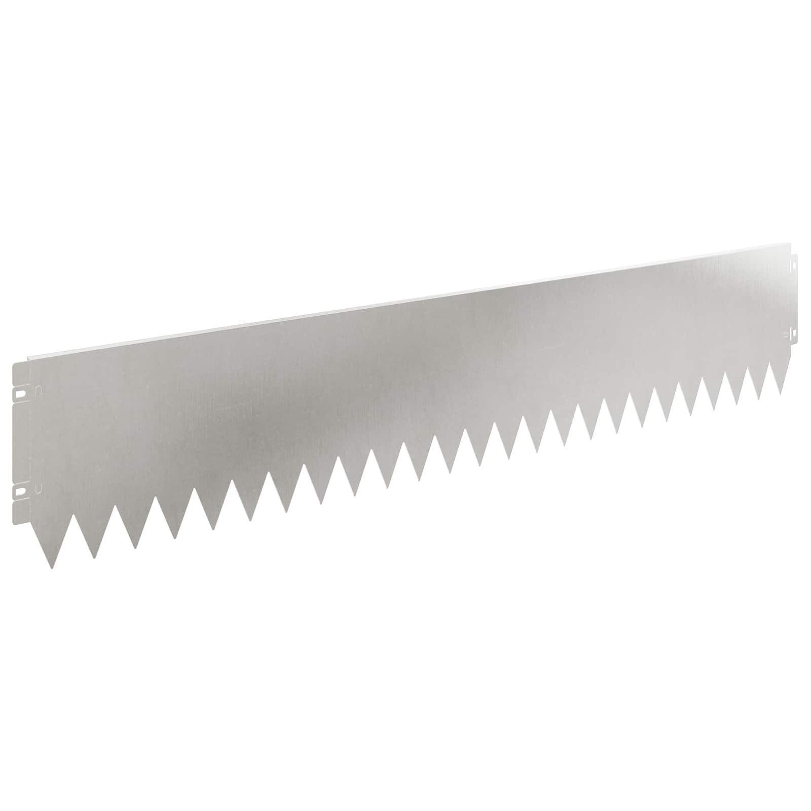 vidaXL Okraj trávníku 10 ks 103 x 20 cm Nerezová ocel Stříbrná
