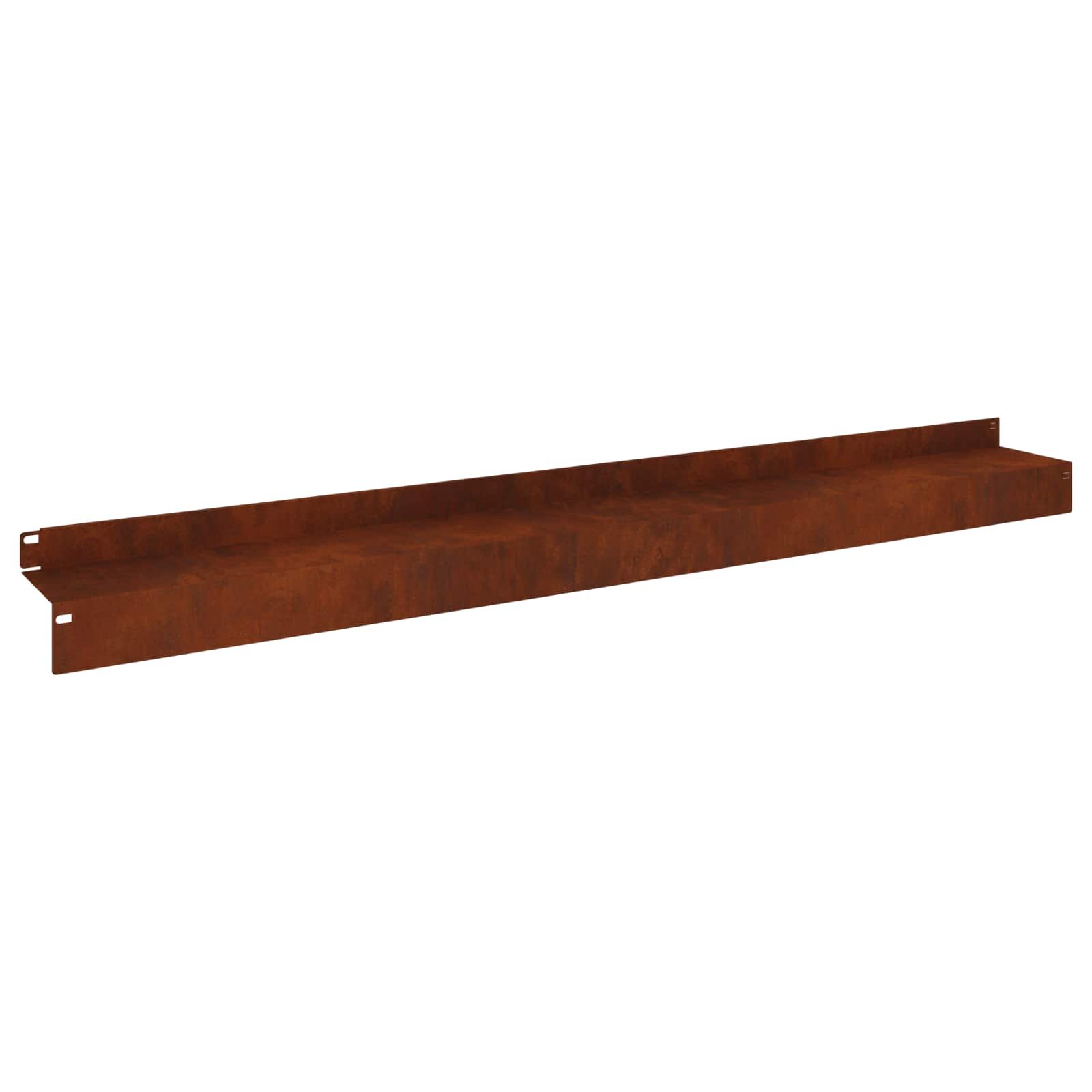 vidaXL Okraj trávníku 20 ks 100 x 10 x 8 cm Ocel Rezavá