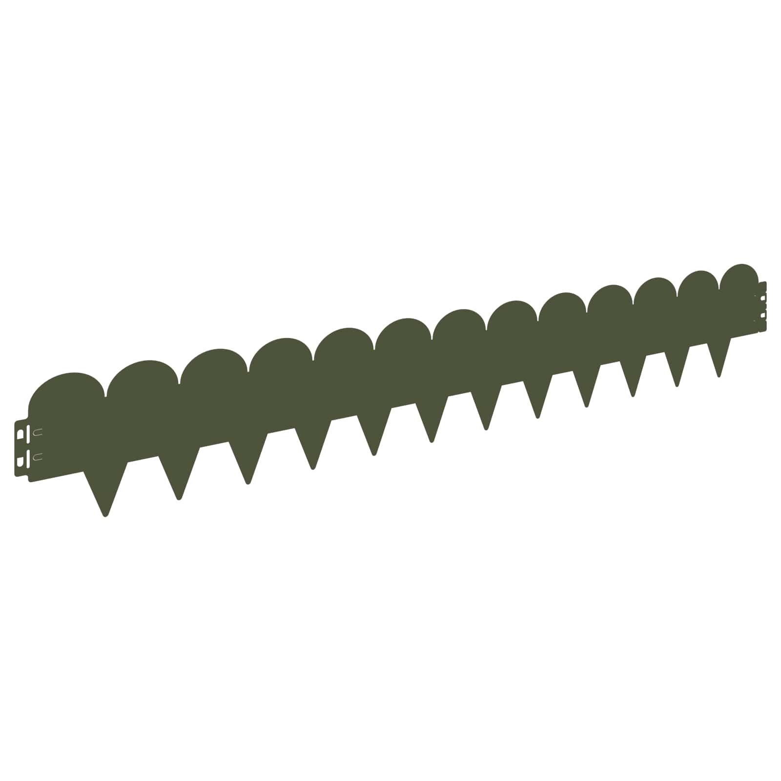 vidaXL Okraj trávníku 50 ks 103 x 15 cm Steel Olivově zelená
