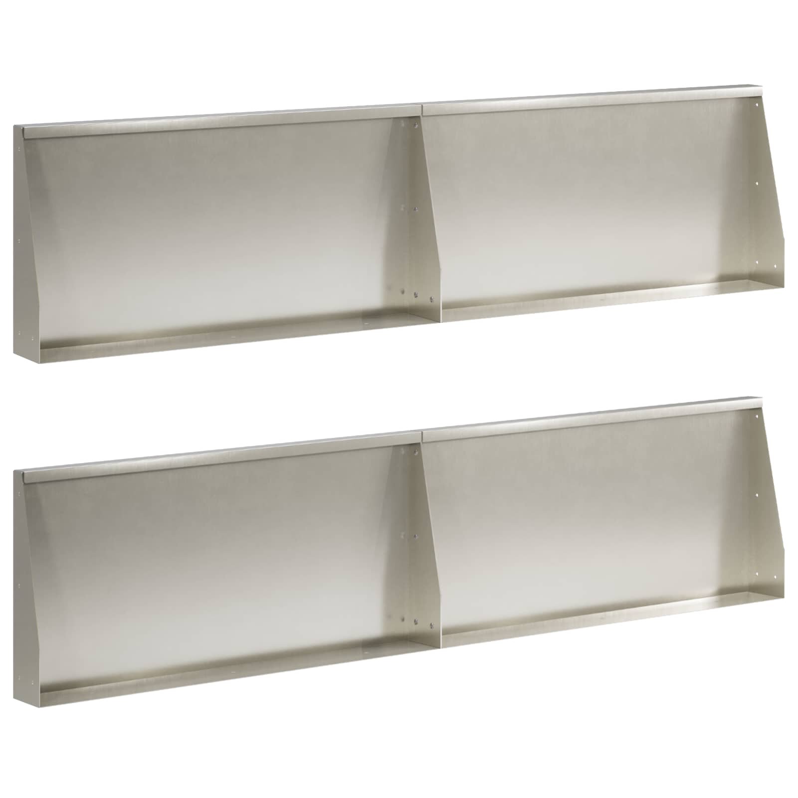 vidaXL Opěrná zeď 4 ks 80 x 12 x 50 cm Nerezová ocel Stříbrná