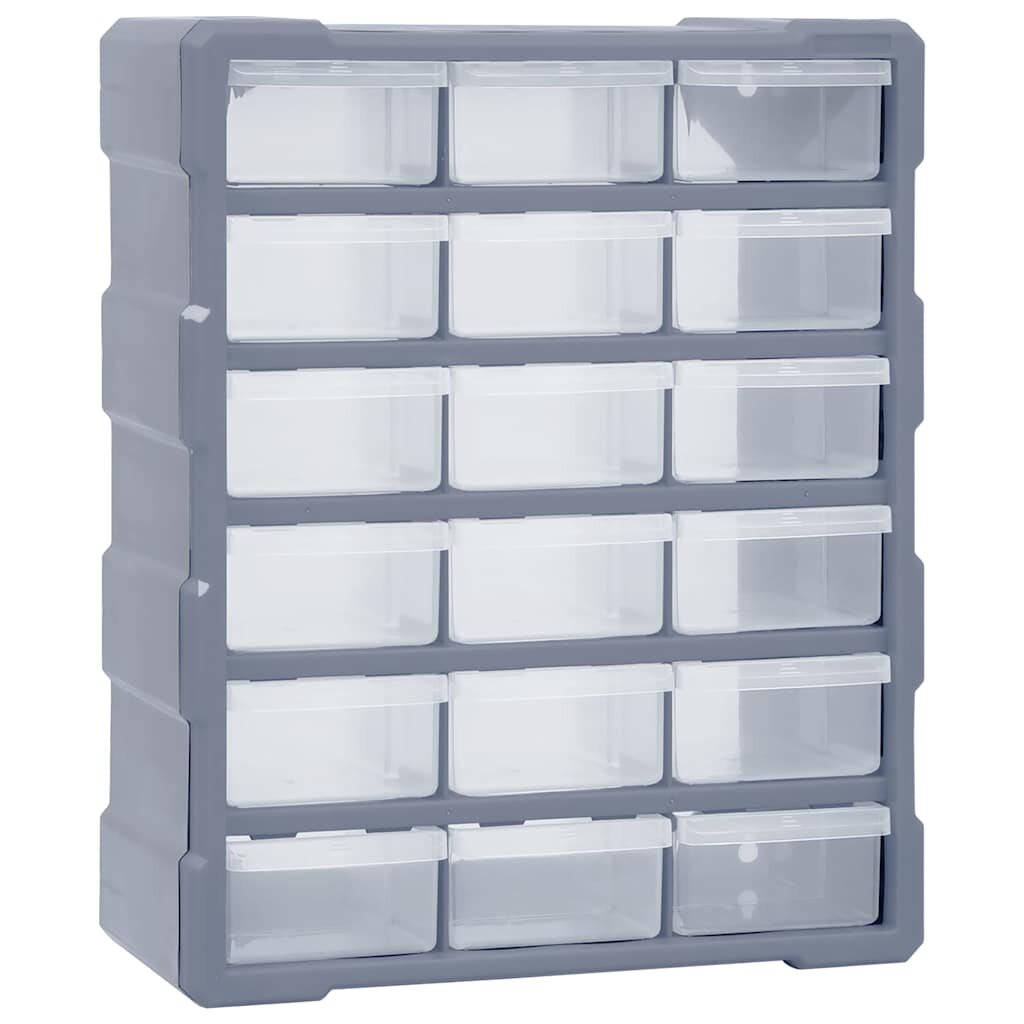 vidaXL Organizér s 18 středně velkými zásuvkami 38 x 16 x 47 cm
