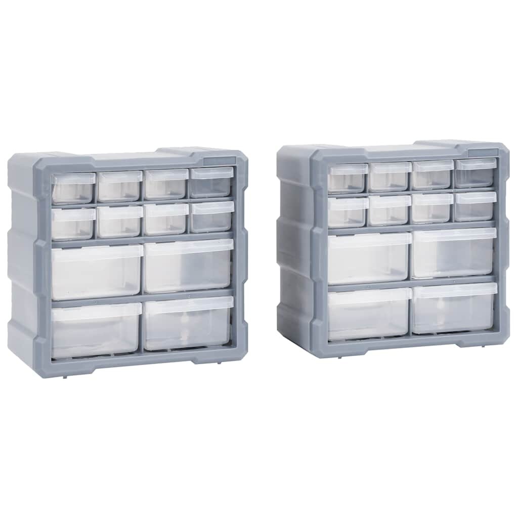 vidaXL Organizéry s 12 zásuvkami 2 ks 265 x 16 x 26 cm